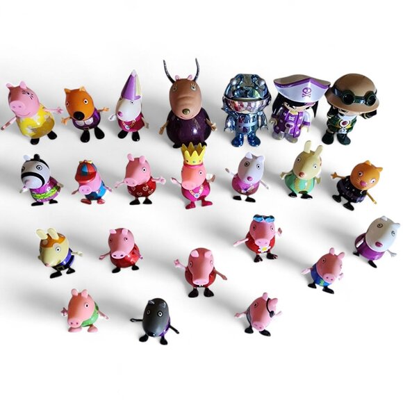 Peppa Pig Figures Lot 20pc Character Bundle Collectible Set Toys + 3 Ryans World - Picture 2 of 8